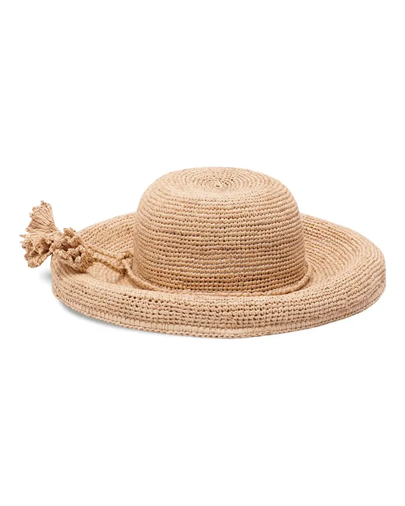 IBELIV Hut aus Raffiabast mit Quasten - Nude Nude