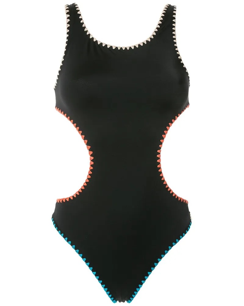 BRIGITTE Badeanzug mit Cut-Out - Schwarz Schwarz