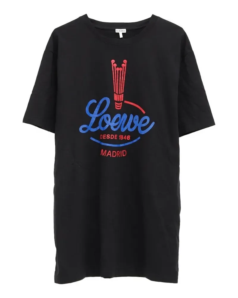 Loewe T-Shirt mit grafischem Print - Schwarz Schwarz