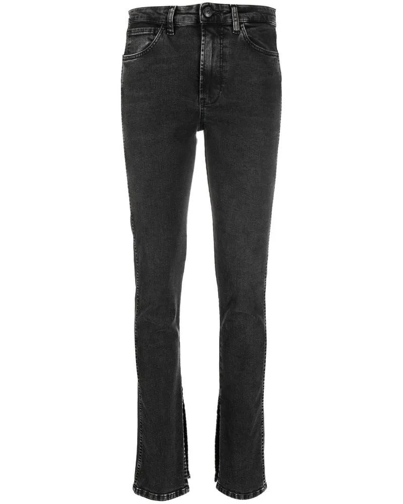 3x1 Skinny-Jeans mit hohem Bund - Schwarz Schwarz