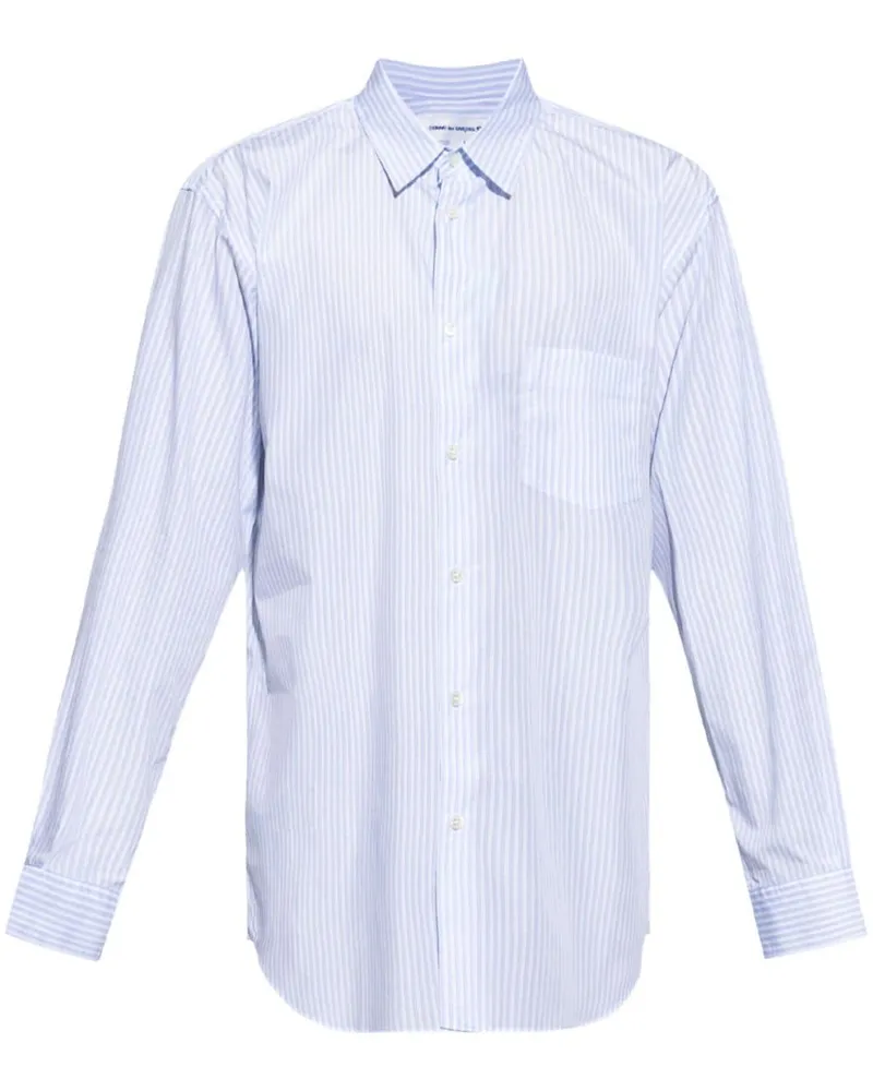 Comme des Garçons Gestreiftes Hemd - Blau Blau