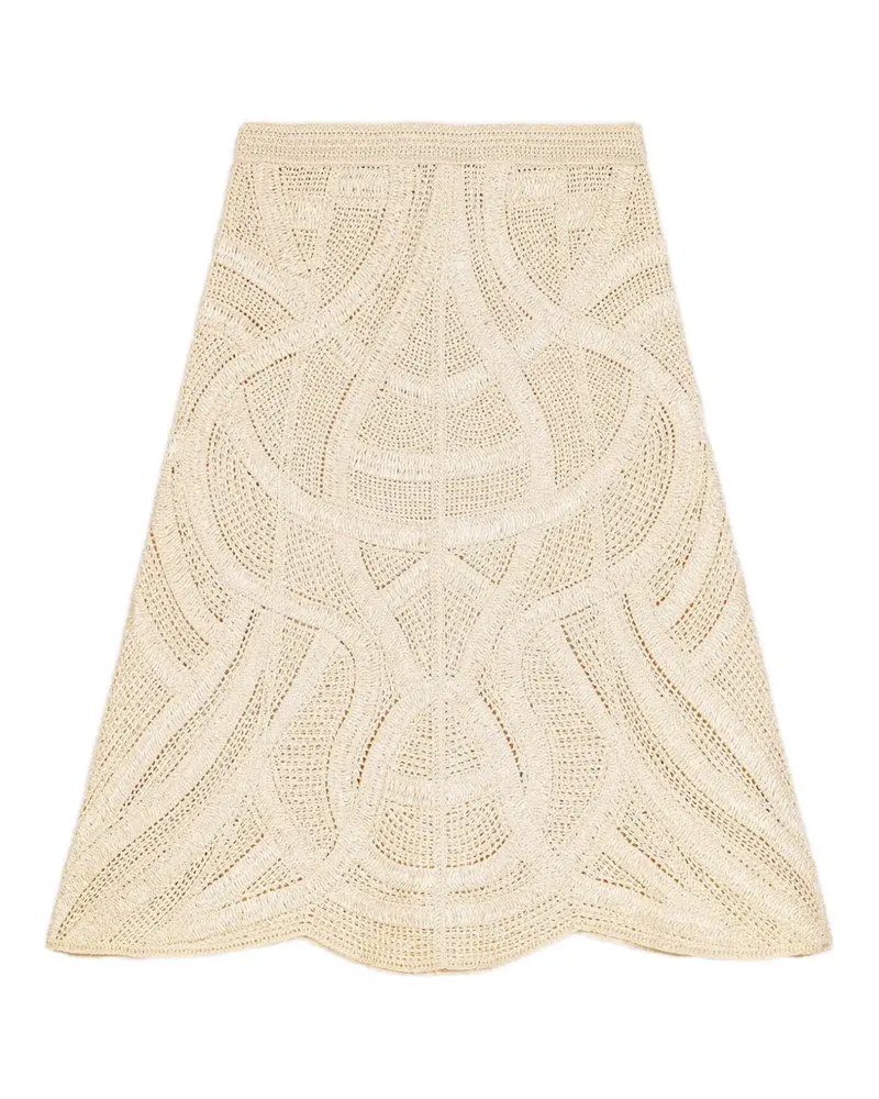 Maje crochet skirt - Nude Nude