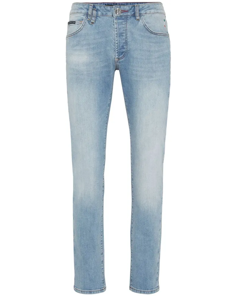 Philipp Plein Skull Slim-Fit-Jeans - Blau Blau