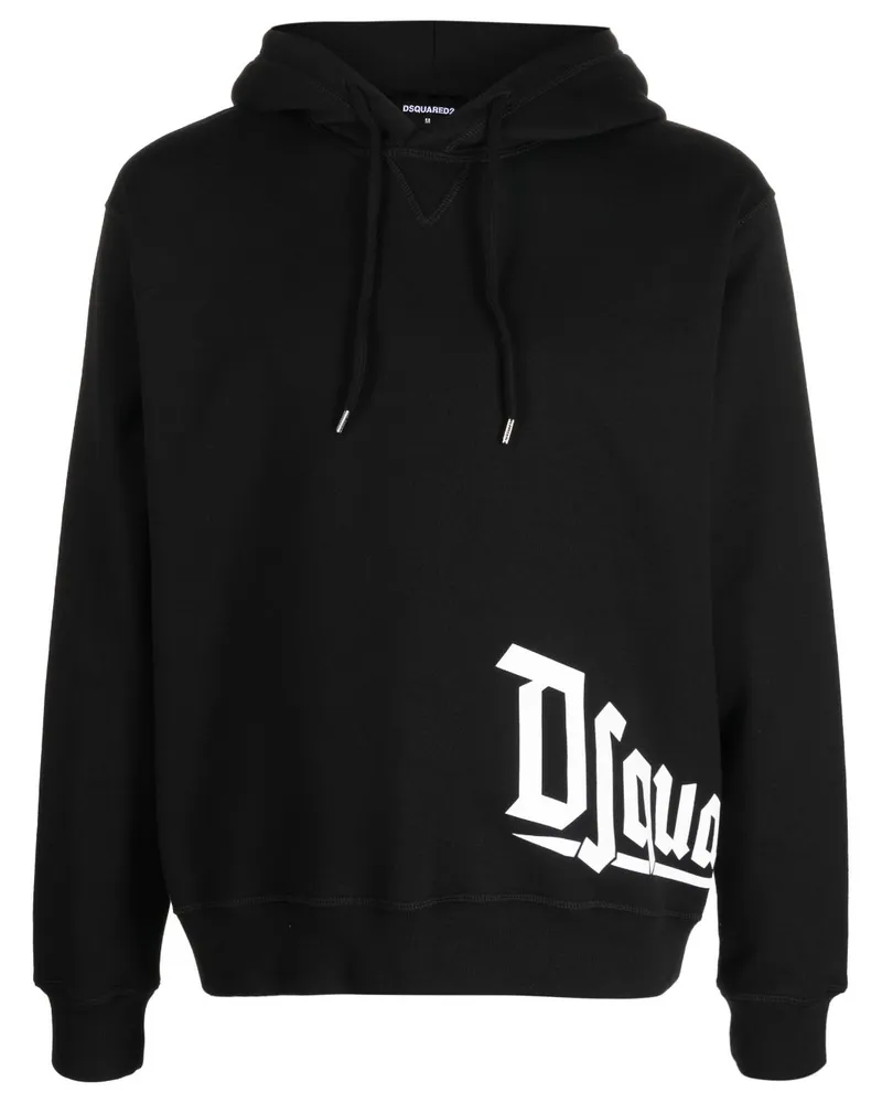 Dsquared2 Hoodie mit Logo-Print - Schwarz Schwarz