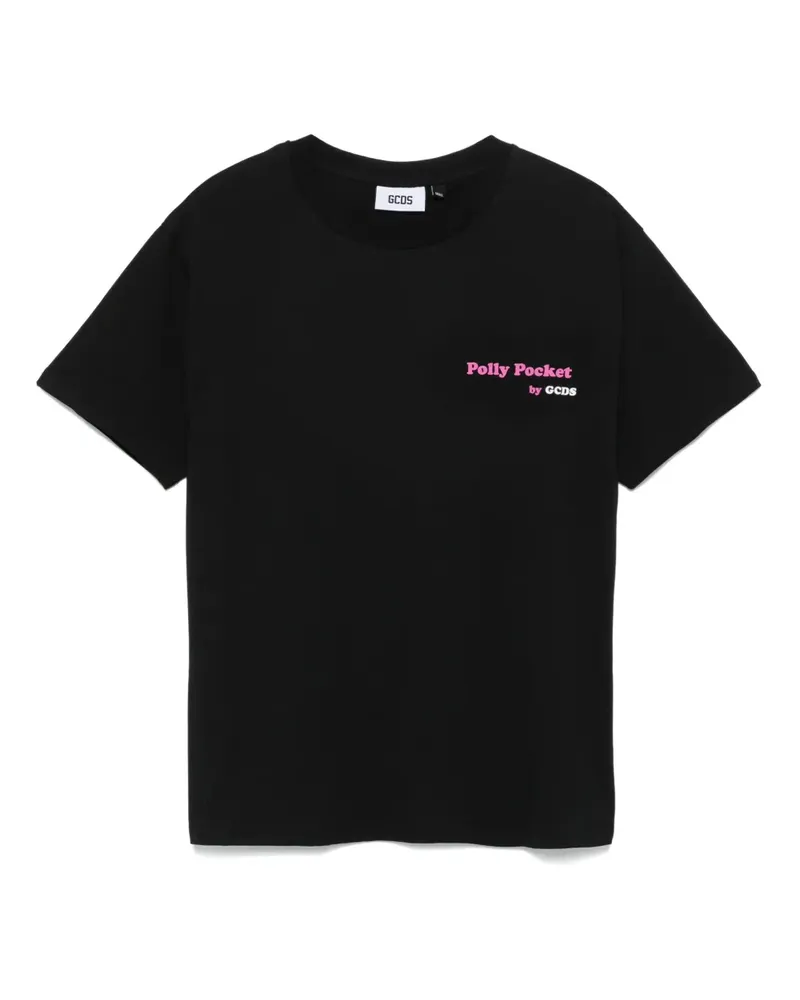 GCDS x Polly Pocket Pizza T-Shirt - Schwarz Schwarz