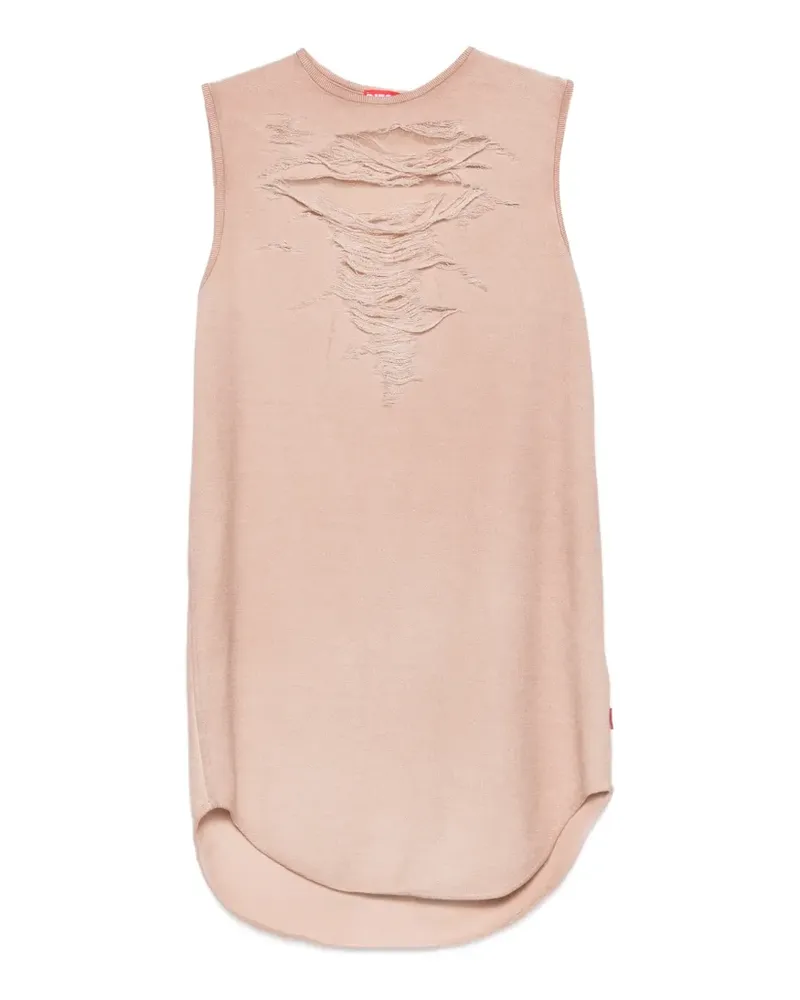 Diesel D-Yasy-S1 distressed sleeveless mini dress - Nude Nude