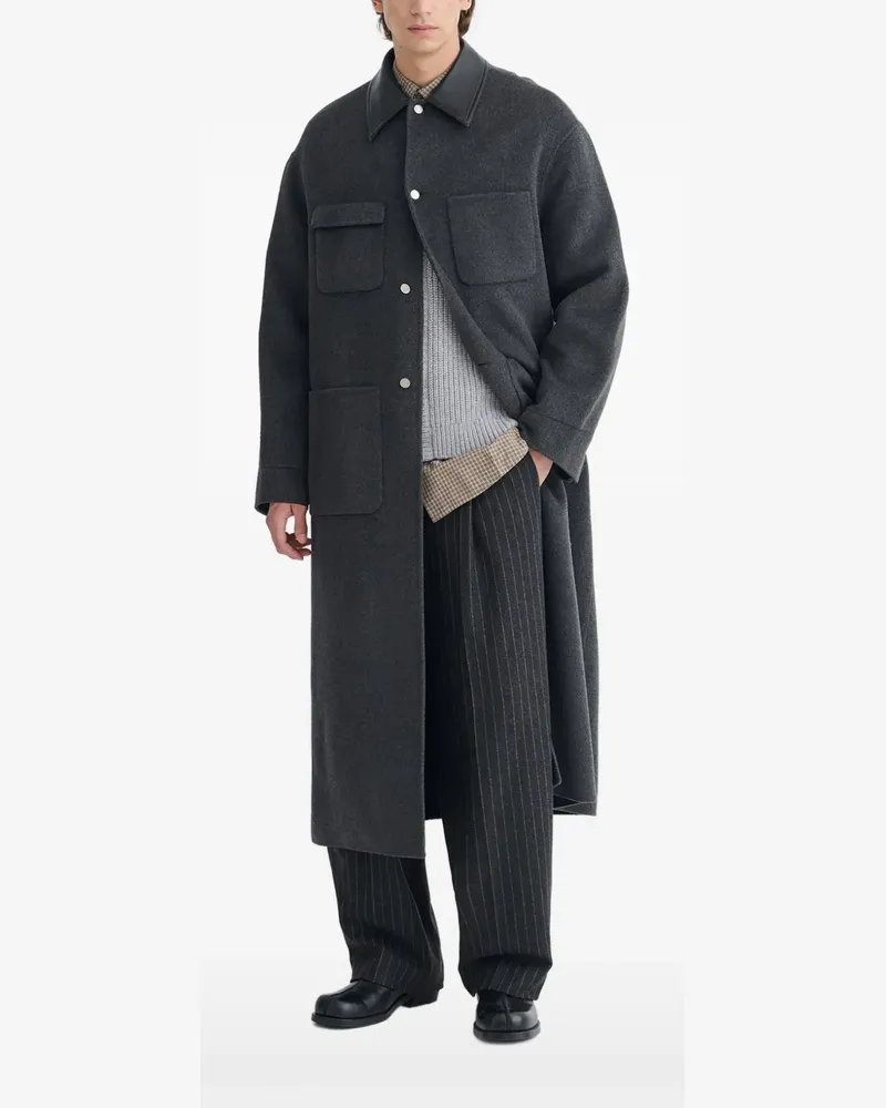 Nanushka Wylder pocket pollar coat - Grau Grau