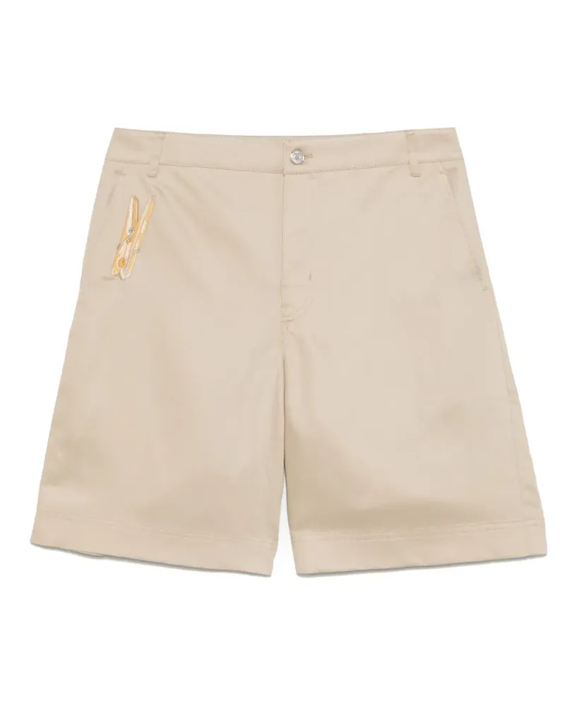 Moschino Shorts mit Peg-Patch - Nude Nude