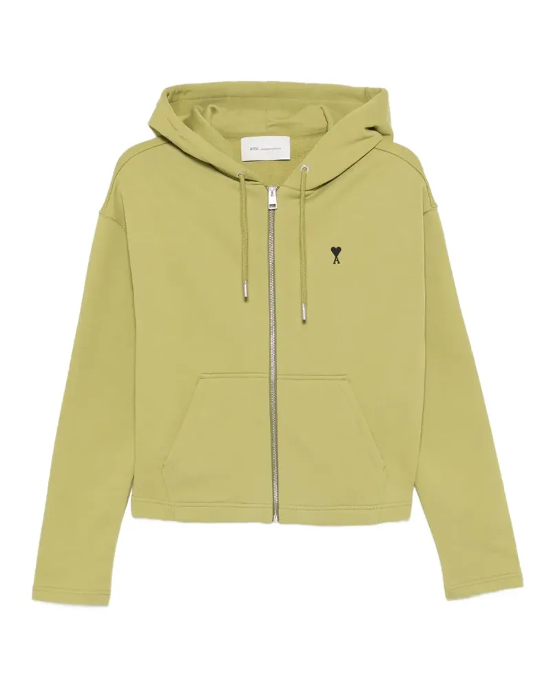 AMI Paris Ami De Coeur zip-up hoodie - Grün Grün