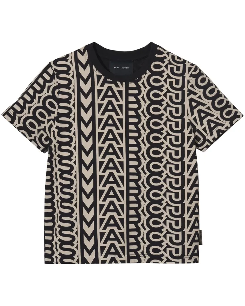 Marc Jacobs T-Shirt mit Monogrammmuster Schwarz