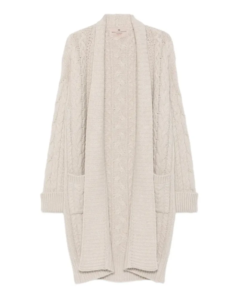 Ermanno Scervino cable-knit long cardigan - Grau Grau