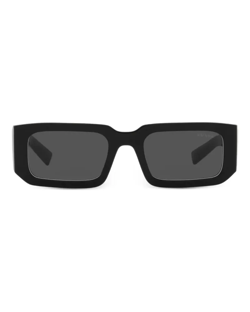 Prada Sonnenbrille mit eckigem Gestell - Schwarz Schwarz