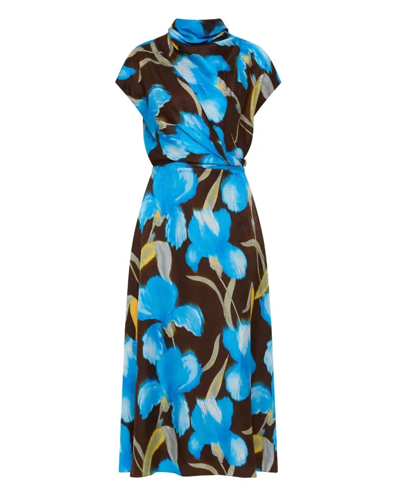 Rebecca Vallance Ingrid Midikleid - Blau Blau