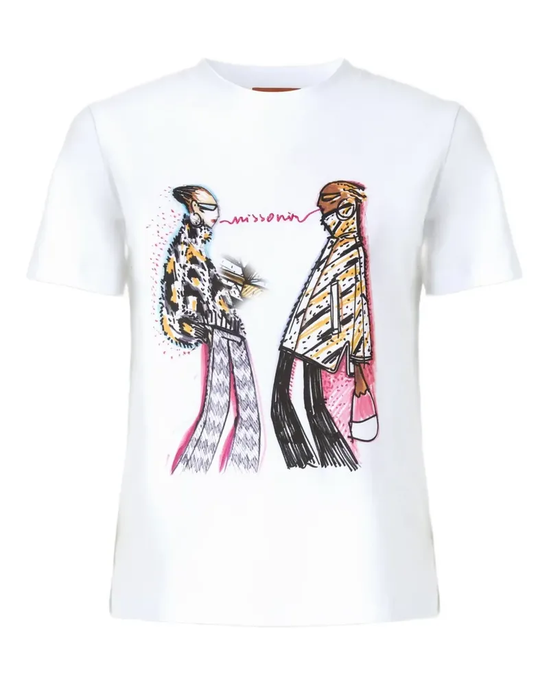 Missoni T-Shirt mit grafischem Print - Weiß Weiß