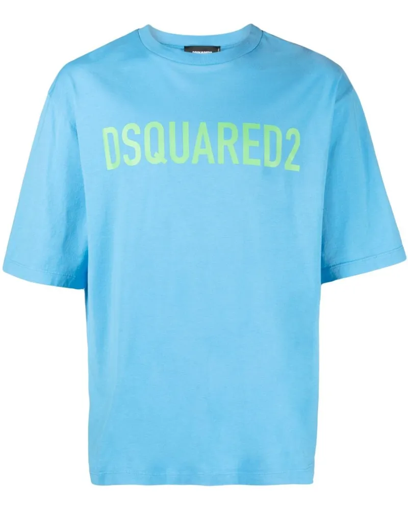 Dsquared2 T-Shirt mit Logo-Print - Blau Blau
