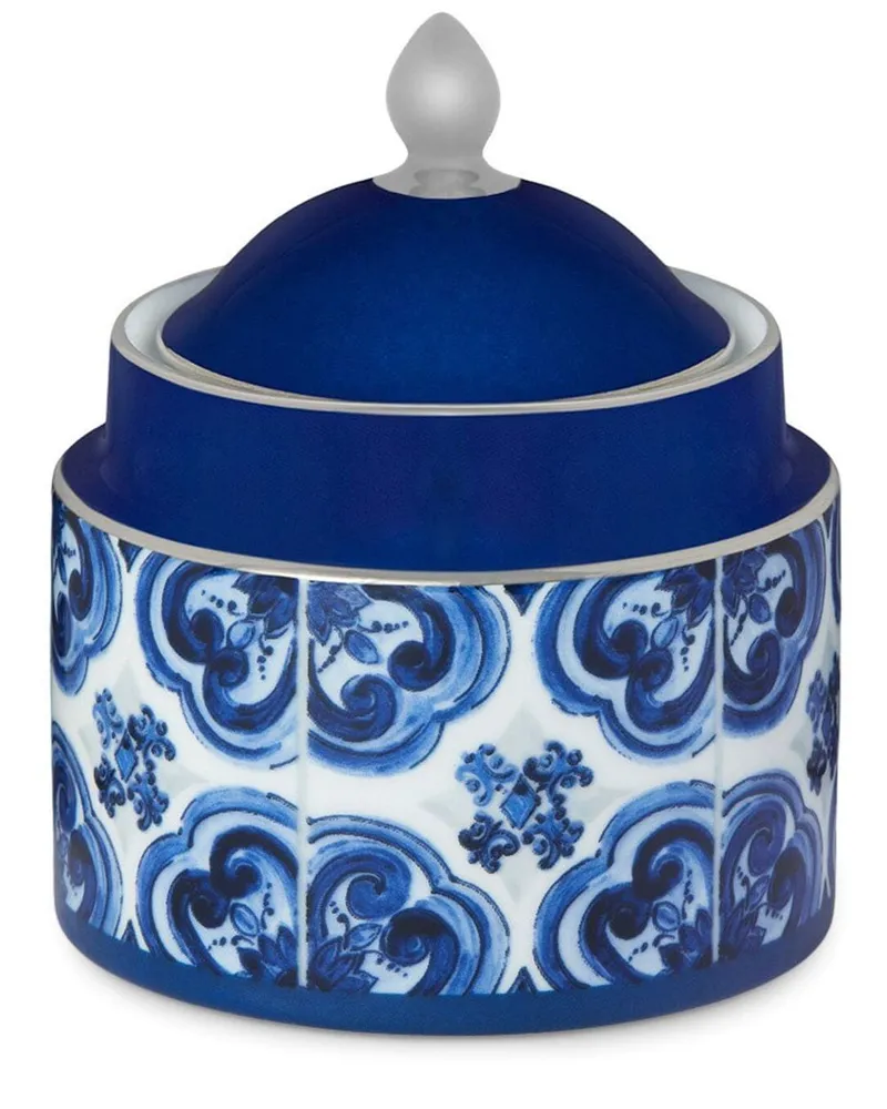 Dolce & Gabbana Zuckerdose aus Porzellan - Blau Blau