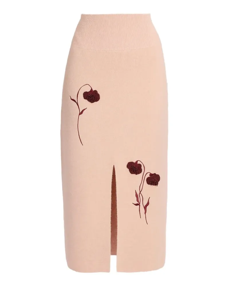 Erdem Bleistiftrock mit Stickerei - Rosa Rosa
