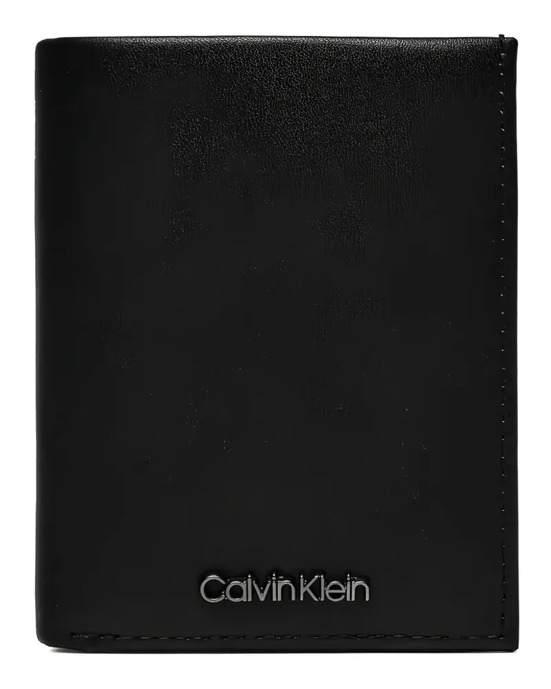 Calvin Klein logo-lettering bi-fold wallet - Schwarz Schwarz