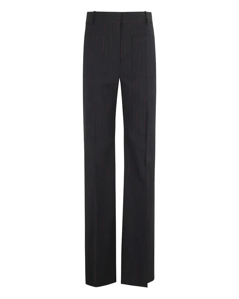 Victoria Beckham Gerade Hose mit Nadelstreifen - Blau Blau