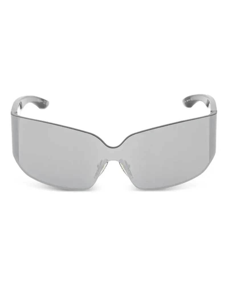 Balenciaga Eckige Mono Sonnenbrille - Grau Grau