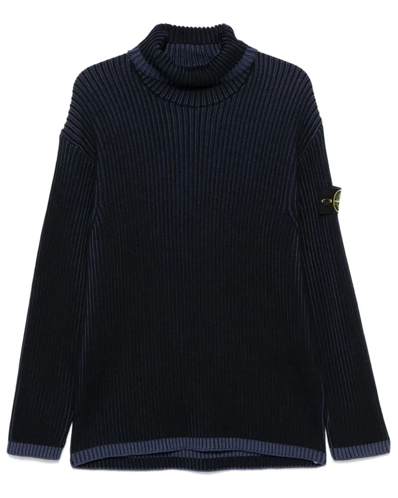 Stone Island Gerippter Pullover - Blau Blau