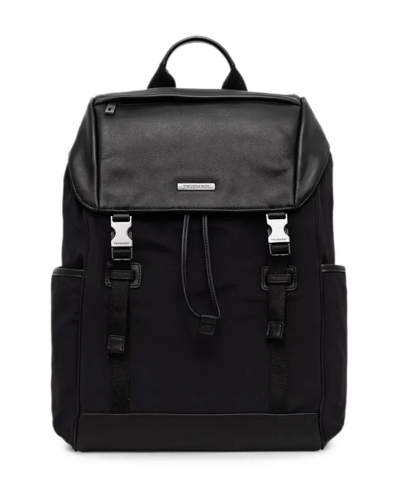 Trussardi Travel buckle-fastening backpack - Schwarz Schwarz