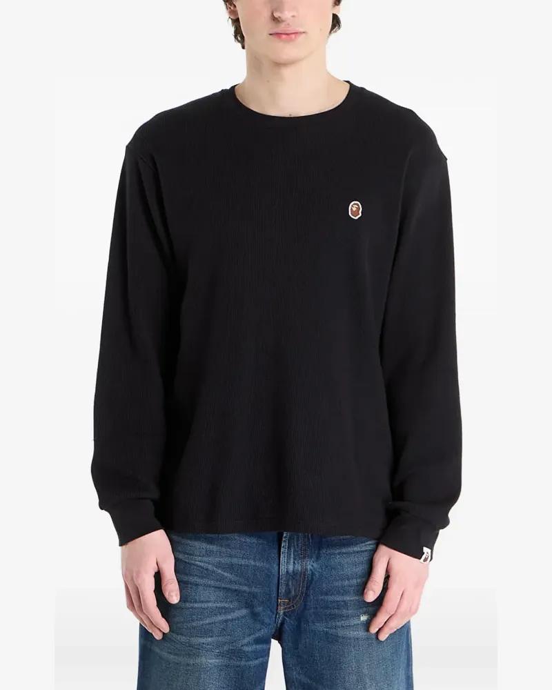 BAPE long-sleeve T-shirt - Schwarz Schwarz