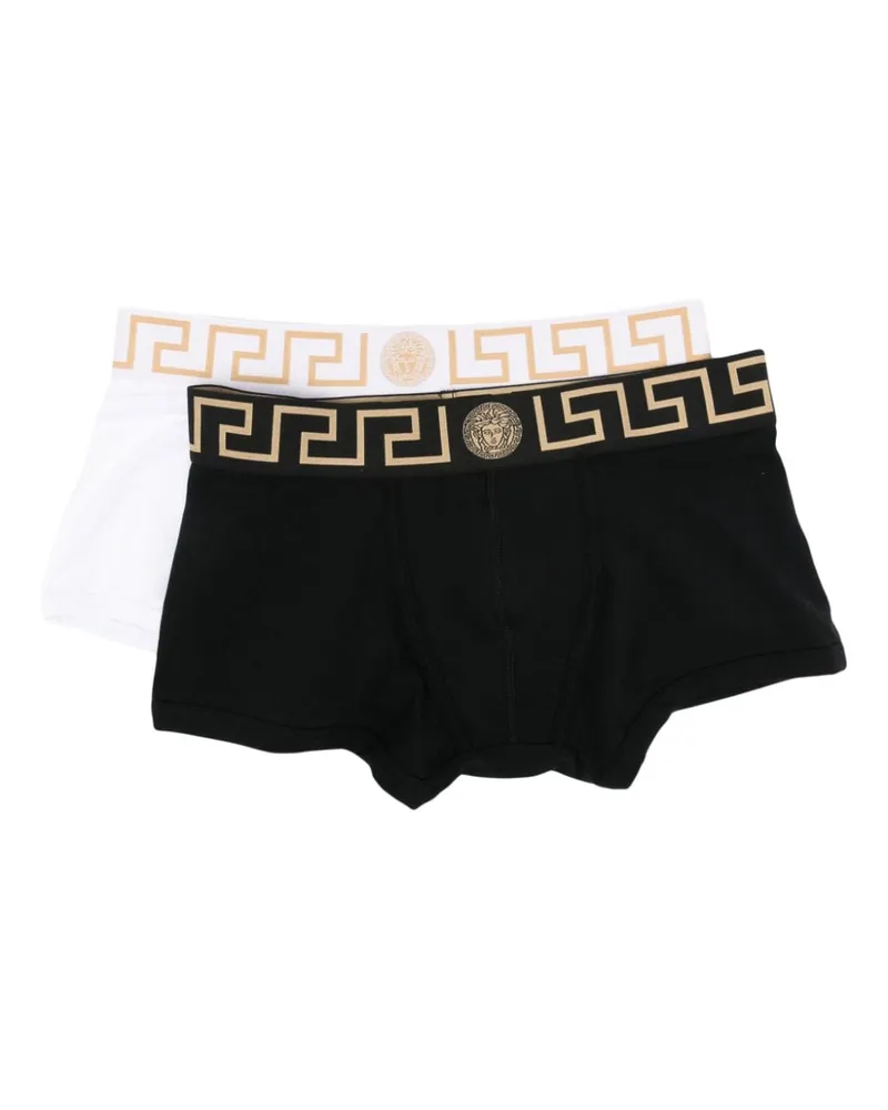 Versace Greca Border Boxershorts (2er-Set Schwarz