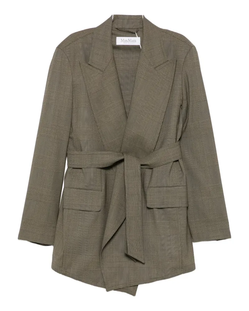 Max Mara checked belted blazer - Braun Braun