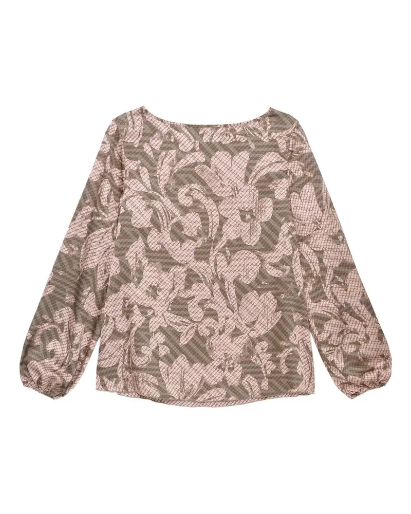 Maliparmi Wendbare Bluse mit Blumenprint - Rosa Rosa