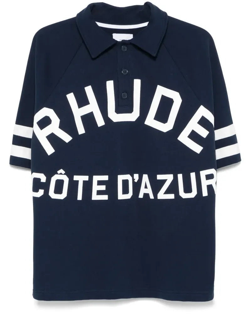 RHUDE Cote D'Azur Poloshirt - Blau Blau