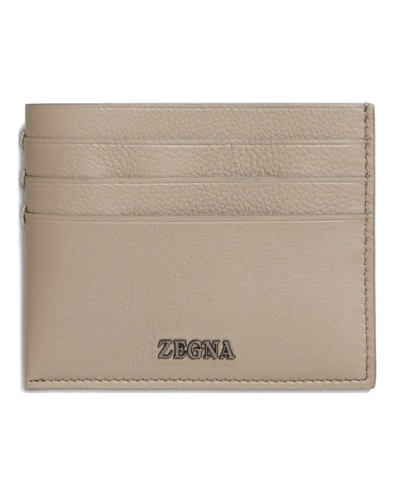 Ermenegildo Zegna Kartenetui mit Logo-Schild - Nude Nude