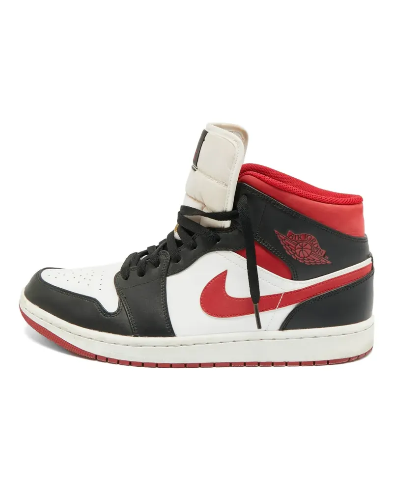 Jordan Air  1 Mid Sneakers - Weiß Weiß