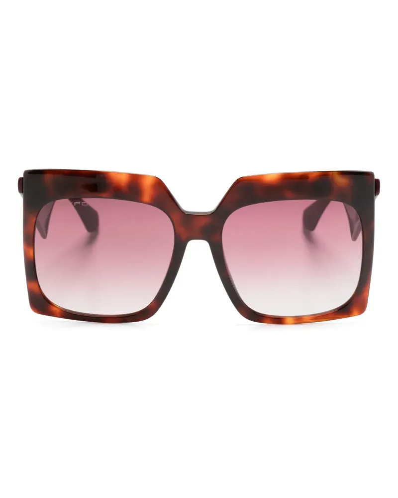Etro Eckige Sonnenbrille im Oversized-Look - Braun Braun