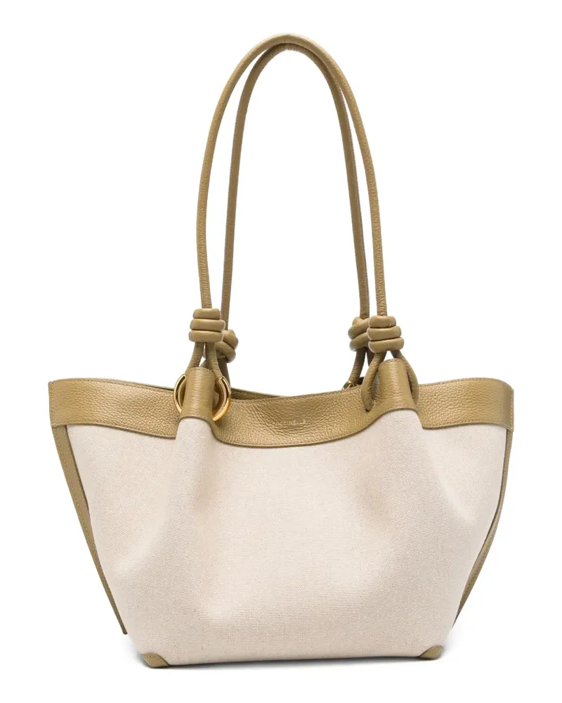 Coccinelle Mittelgroße Finn Schultertasche mit geknotetem Band - Nude Nude