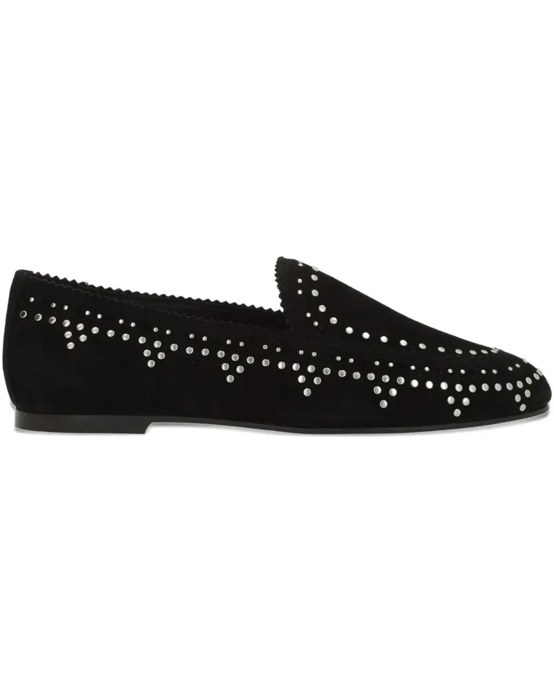 Aquazzura Ballerinas mit Nieten - Schwarz Schwarz