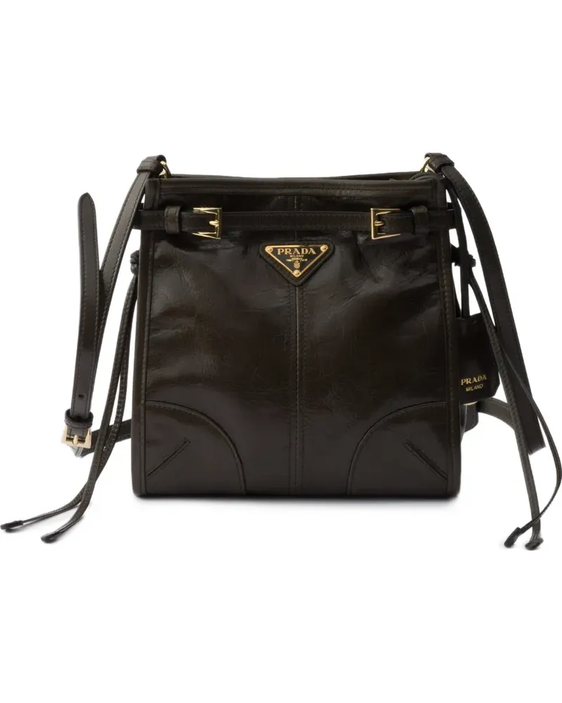 Prada Mini Bonnie Schultertasche aus Leder - Grün Grün