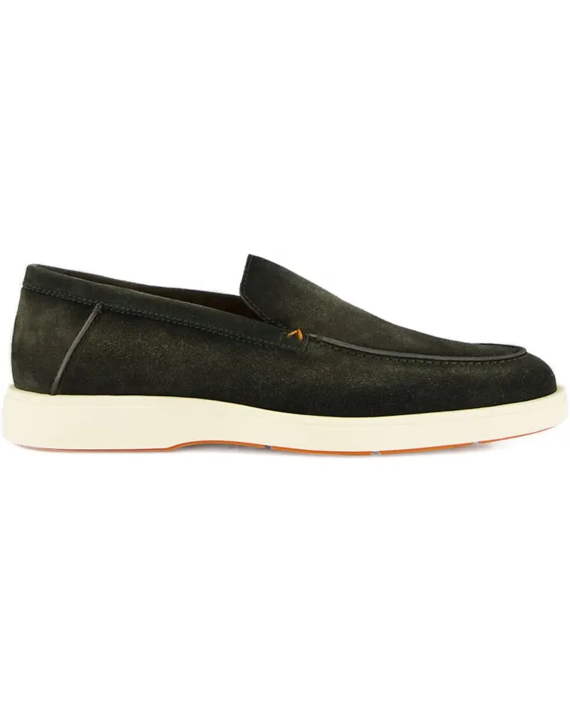 Santoni Loafer aus Wildleder - Grün Grün