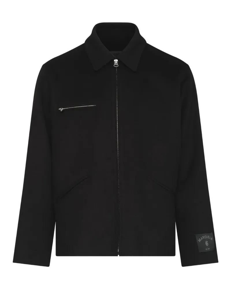 Maison Margiela double-faced wool zip jacket - Schwarz Schwarz
