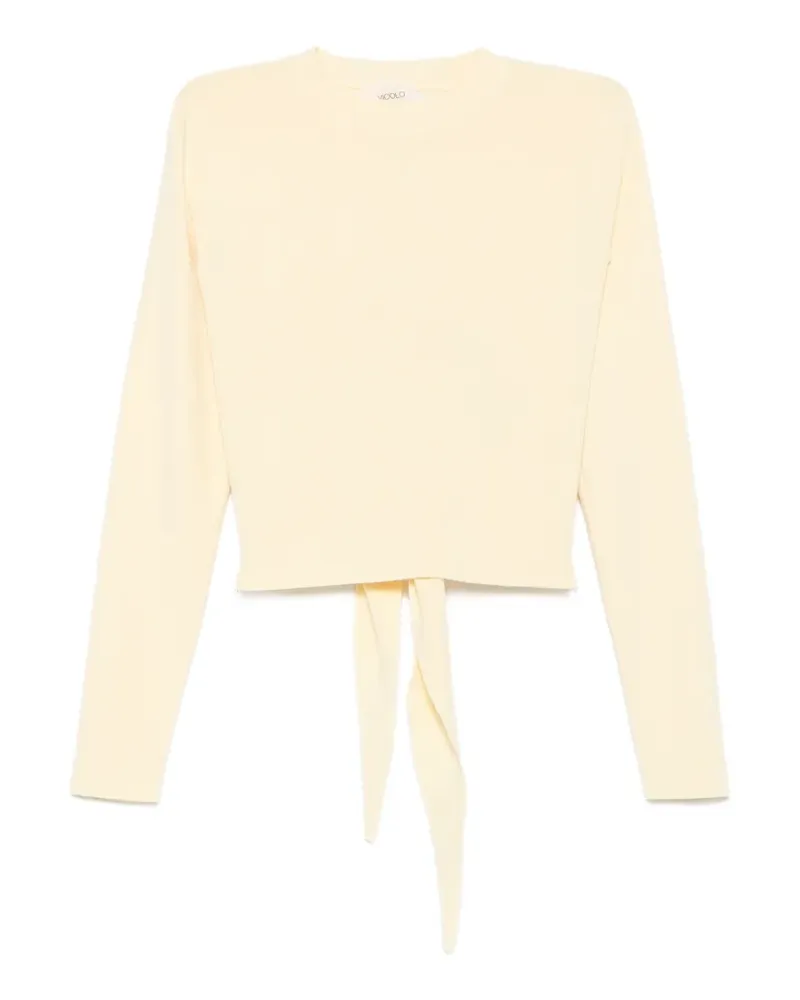 VICOLO cut-out tie-fastening sweater - Gelb Gelb