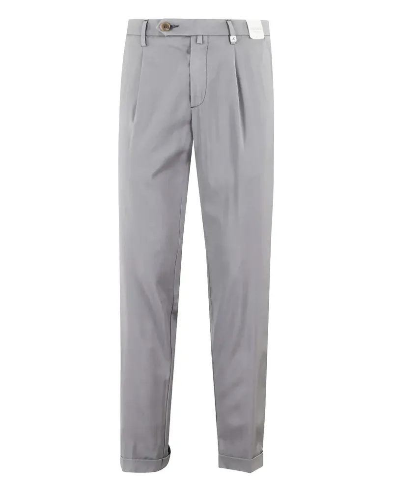 MYTHS Hose mit Faltendetail - Grau Grau