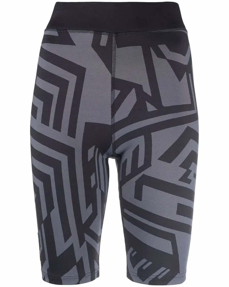 McQ Shorts mit abstraktem Print - Schwarz Schwarz