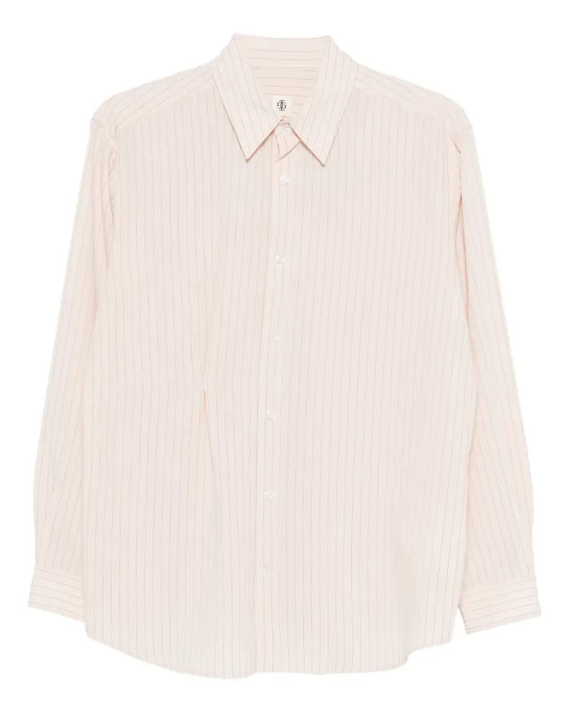 The Garment Costa striped buttoned shirt - Nude Nude