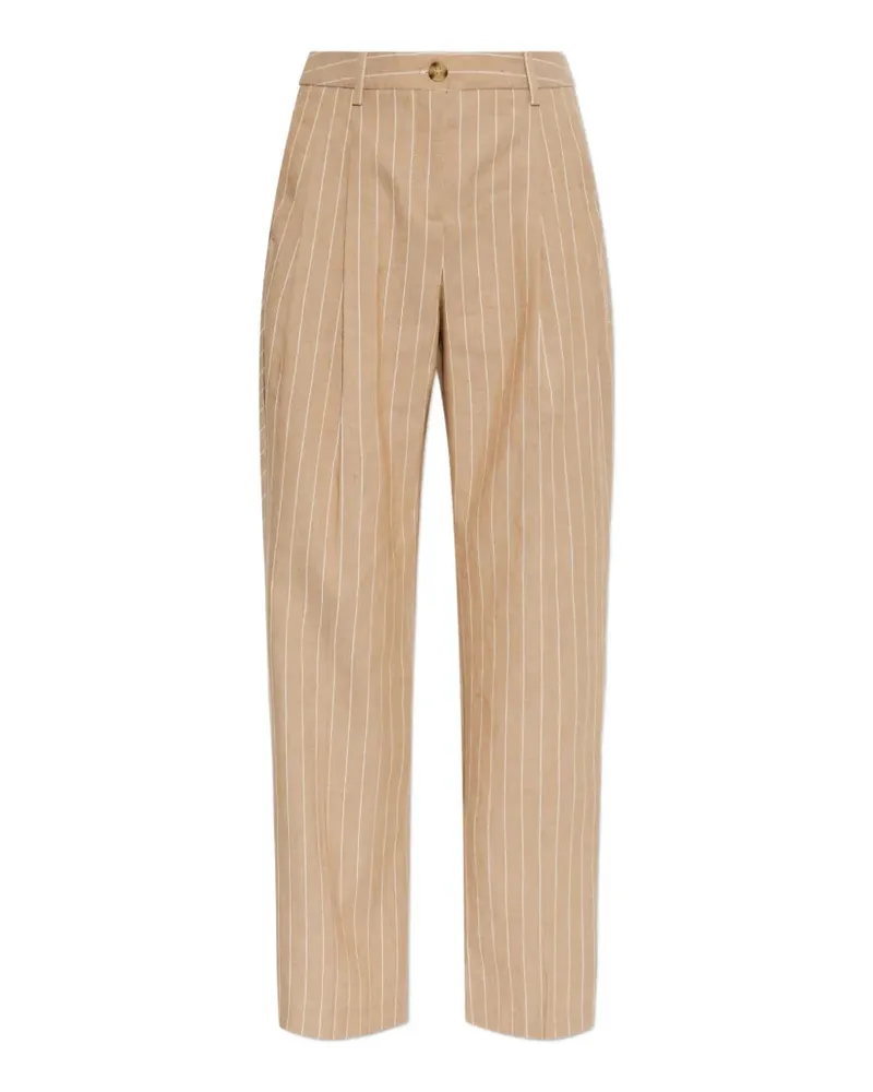 Paul Smith pinstripe-print trousers - Nude Nude
