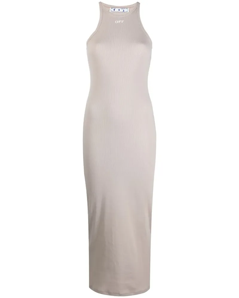 OFF-WHITE Geripptes Kleid - Nude Nude