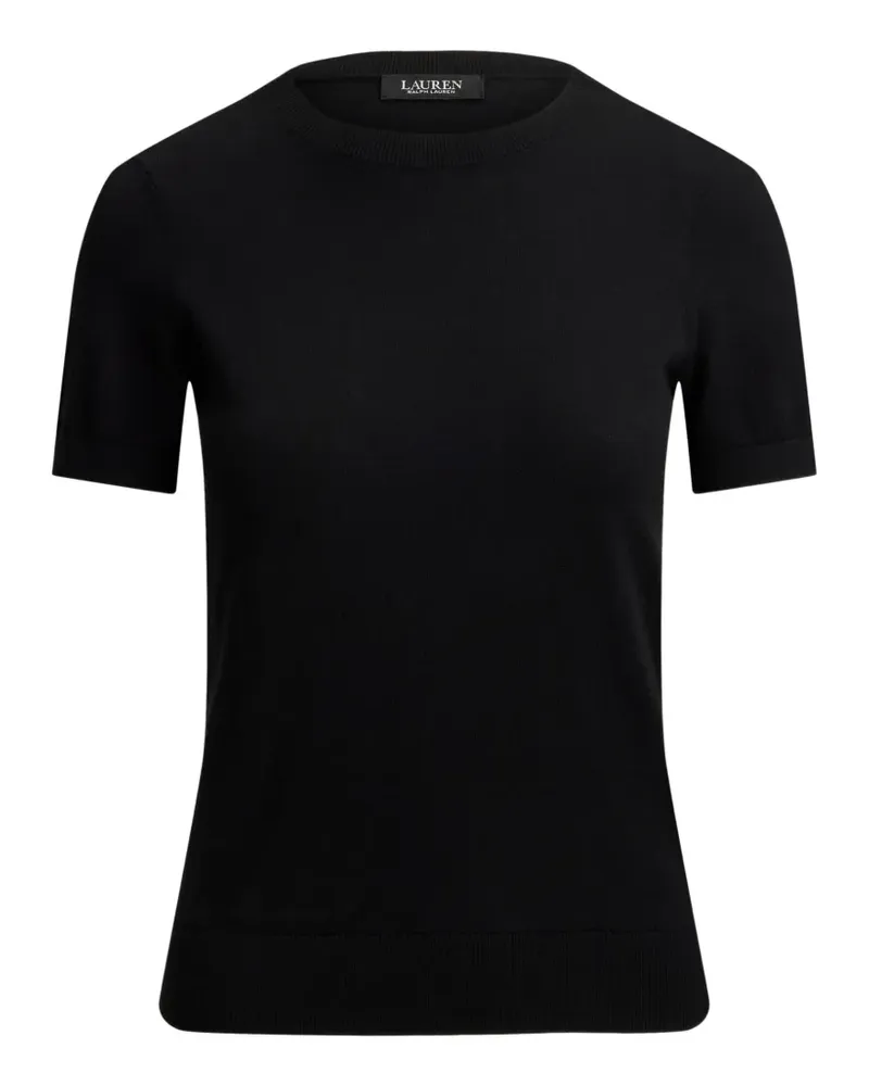 Ralph Lauren short-sleeve embroidered-logo sweater - Schwarz Schwarz