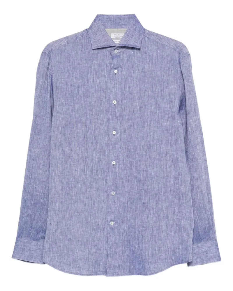 Brunello Cucinelli Geknöpftes Hemd - Blau Blau