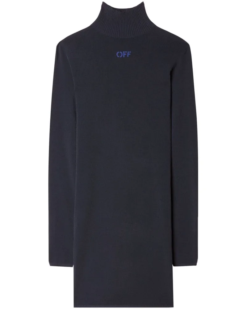 OFF-WHITE Intarsien-Minikleid mit Logo - Blau Blau