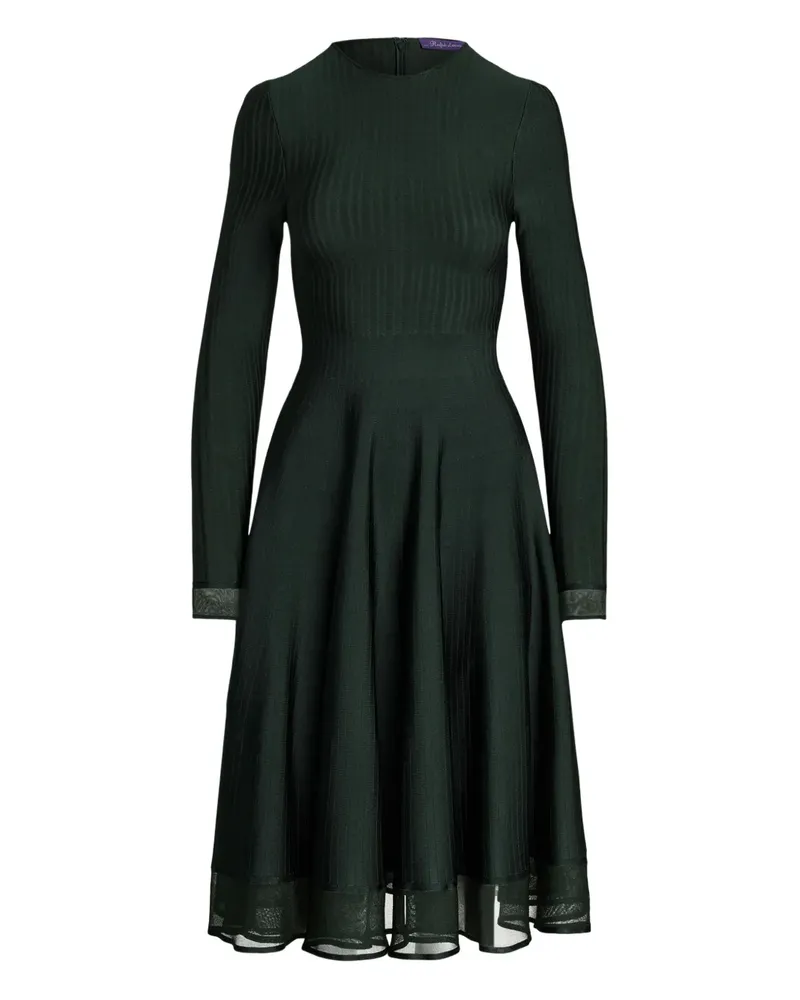 Ralph Lauren Geripptes Midikleid - Grün Grün