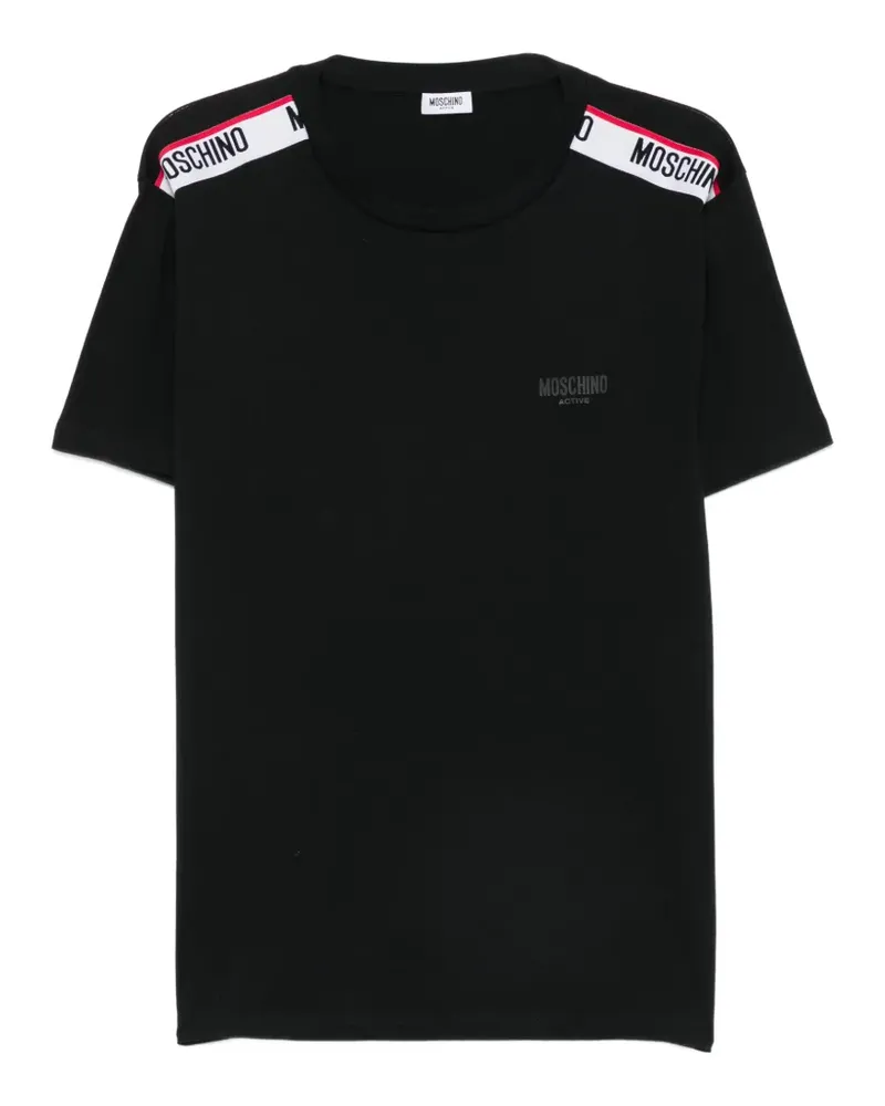 Moschino logo-jacquard T-shirt - Schwarz Schwarz